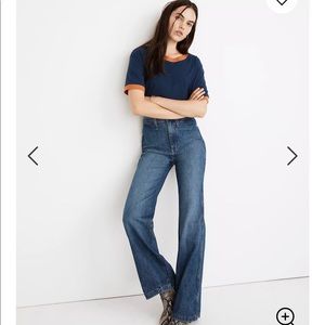 Madewell 11” High Rise Flare 27- Mersey Wash NWT